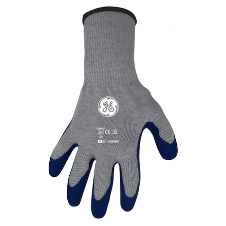 Latex Coated General Purpose Gloves, 10 Gauge, GRY/BLU, XL, 1/PR